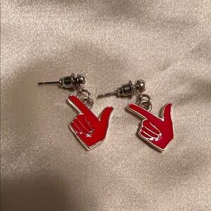 Texas Tech Guns Up Gesture Earrings